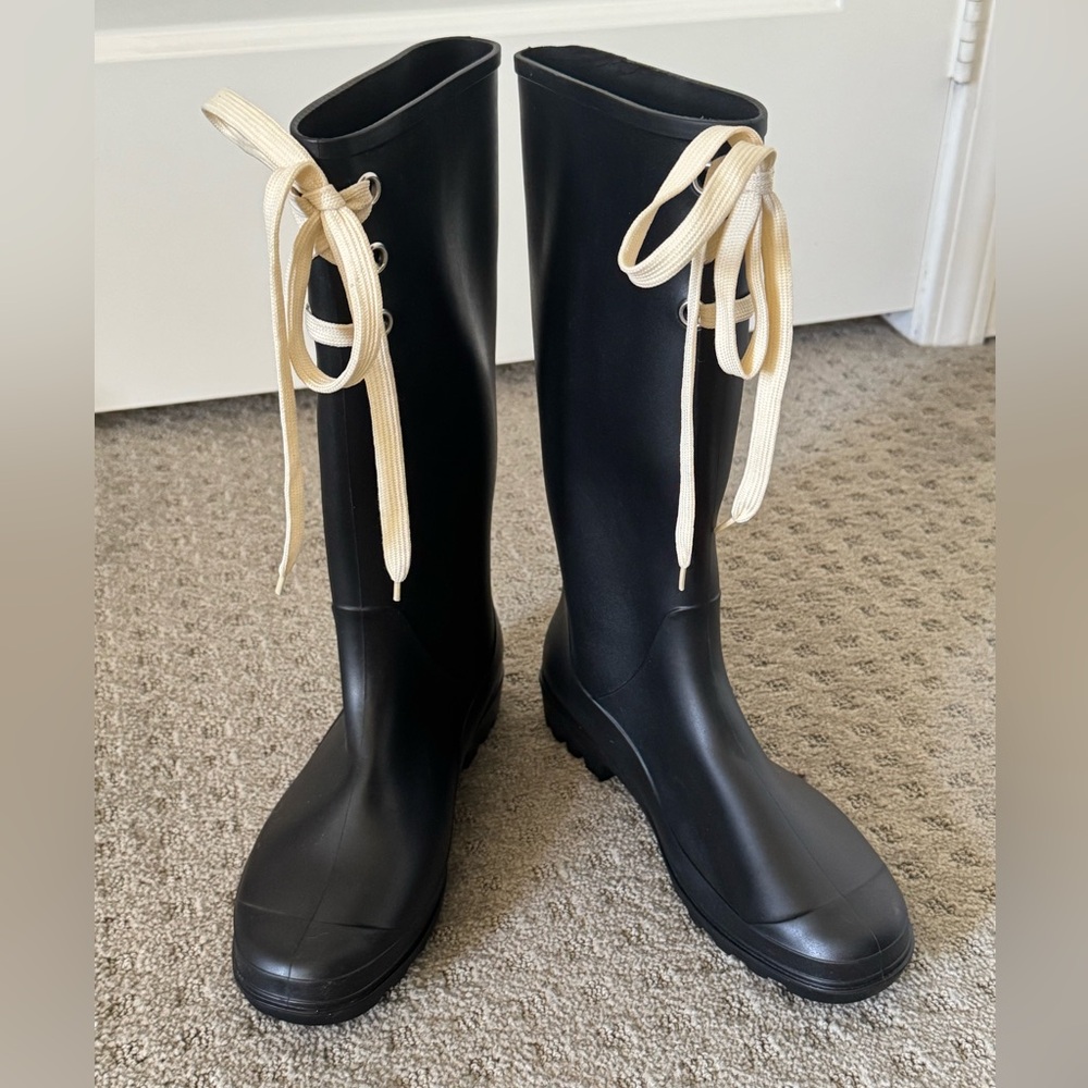 NEW Black Rubber Rain Boots